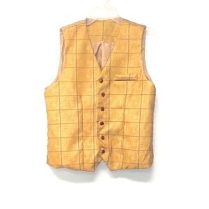 Trendy Vest gold with blue and tan stripes Size: M